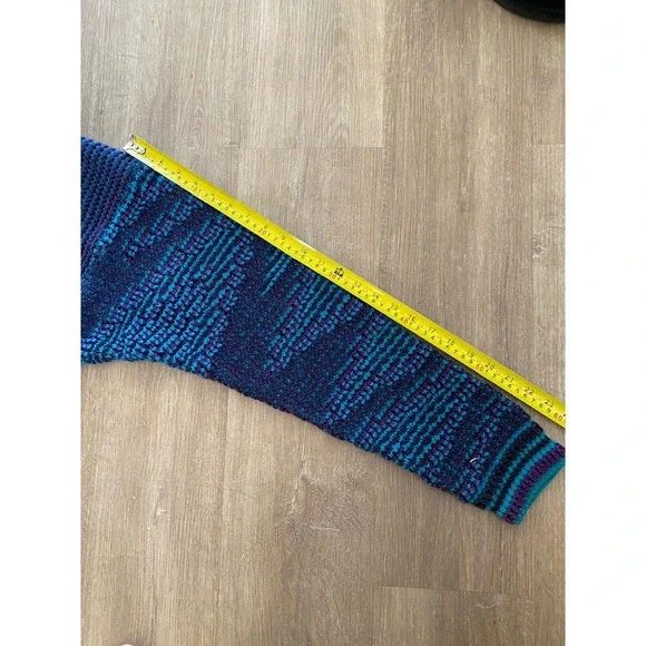 Vintage 90s Generra Knit Cotton Blend Grandpa Sweater L XL Retro Cozy Cabin Core - Picture 3 of 9